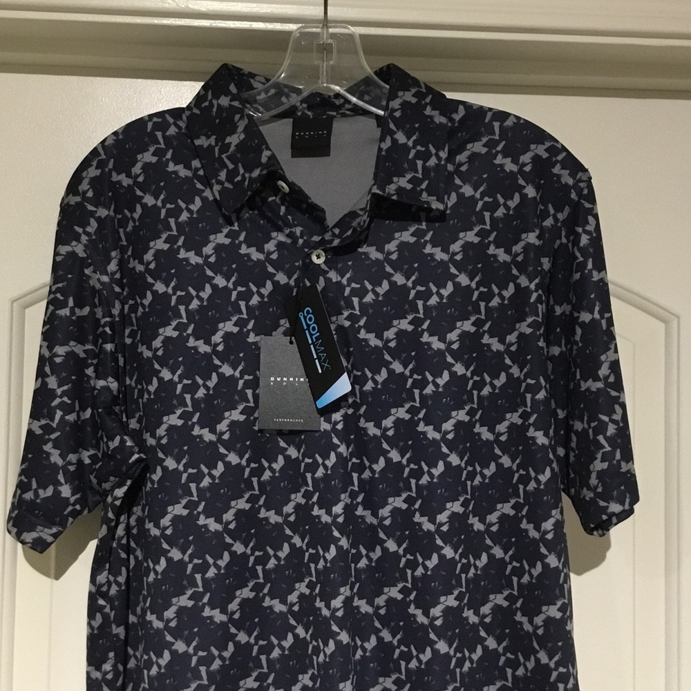Coolmax Men's Navy Patterned Polo‎ Shirt